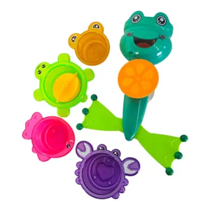Jucarie Broscuta pentru Baie cu Accesorii pentru Bebelusi, Set Jucarie Interactiva Baie Copii, Jucarie Apa Copii