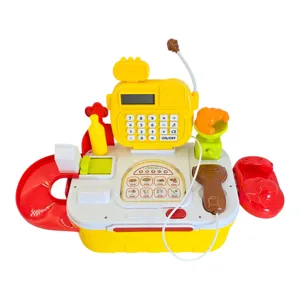 Casă de Marcat de Jucărie 2 în 1 cu Accesorii Alimentare, Scanner, Cântar și Telefon pentru Joc de Rol