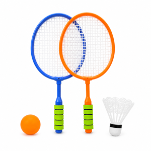 Jucărie Set Rachete cu Fluturaș și Minge pentru Copii, Joc Sportiv de Exterior, 22,5 x 2,5 x 49 cm