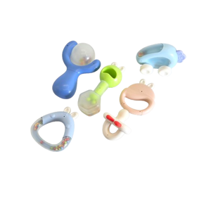 Set Jucării Zornăitoare și Inele Gingivale pentru Bebeluși, Accesorii Dentare și Stimulare Senzorială, Jucării Interactive pentru Bebi, Disponibil în Mai Multe Culori
