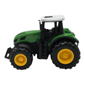 Jucărie Tractor Agricol, Vehicul de Fermă cu Roți Mari, Culoare Verde