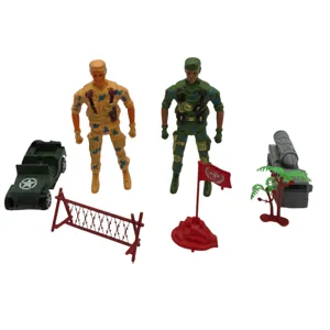 Jucărie Set Militar cu Figurine, Vehicule și Accesorii de Luptă pentru Copii, Joc de Rol și Aventură