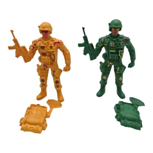  Jucărie Set Militar cu 2 Figurine Soldați și Accesorii de Luptă pentru Copii, Joc de Rol și Aventură