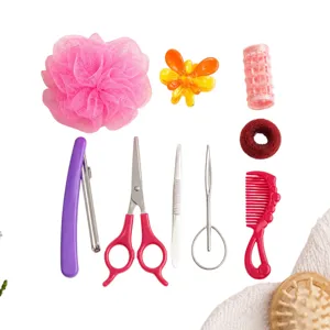 Jucărie Set Accesorii Frizerie și Coafură pentru Copii, Set de Joacă cu Ustensile și Accesorii de Styling