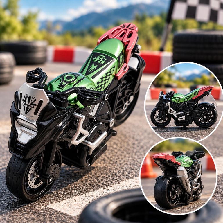 Jucărie Motocicletă Miniatură, Model Moto de Jucărie pentru Copii
