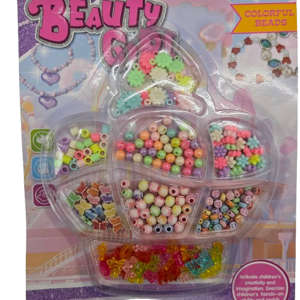 Jucărie Set DIY pentru Crearea Bijuteriilor, cu Mărgele Colorate și Accesorii Decorative, Confecționare Brățări și Coliere, Joc Creativ pentru Copii 5+ Ani