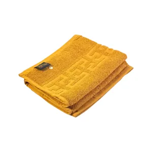 Prosop față din bumbac 100%, 500 g, 50 x 90 cm, culoare muștar, MID