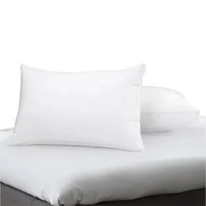 Pernă din puf siliconizat cu bordură, 50 x 70 cm, 600 g, culoare albă, MID-TEX