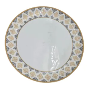 Platou Rotund Home Class Ikkat, 12 Inch, Design Decorativ Elegant pentru Servire