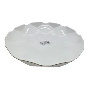 Farfurie Home Class White Gold Rim, 8.5 Inch, Design Elegant cu Margine Aurie