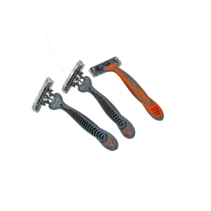 Set 3 Aparate de Ras Manuale, Disponibil în Gri și Roșu – Lamă Fixă, Mâner Ergonomic, Ideal pentru Călătorii și Utilizare Zilnică