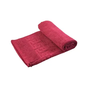 Prosop față din bumbac 100% culoare wine, 50 x 90 cm, densitate 400 g/mp, prosop textil pentru baie și îngrijire zilnică