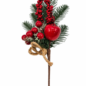 Crenguță Artificială Decorativă de Crăciun 32 cm, Ornament Festiv pentru Aranjamente și Decorațiuni de Iarnă