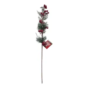 Crenguță Artificială Decorativă de Crăciun, Ornament pentru Aranjamente Festive, 69 cm