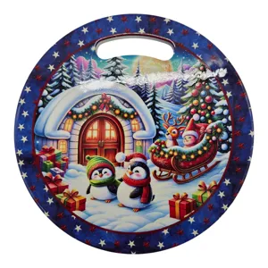 Decorațiune de Crăciun 3D cu Scenă Festivă de Iarnă, 20 x 20 cm