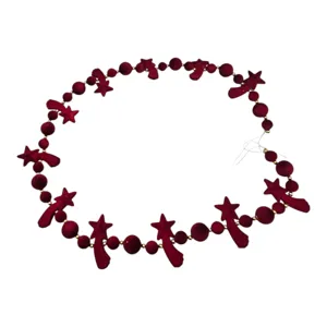 Ghirlandă Decorativă de Crăciun 180 cm, Ornament Festiv pentru Brad, Ușă, Șemineu și Interior