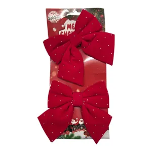 Set 2 Funde Decorative pentru Brad de Crăciun, Ornamente Festive, 12 x 14 cm