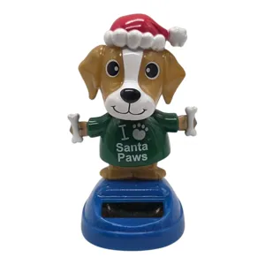 Decorațiune Dansatoare de Crăciun Model Cățel, 6,5 x 6 x 10,5 cm, Ornament Festiv pentru Masă și Birou
