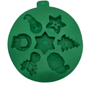 Formă din Silicon pentru Dulciuri de Crăciun, cu Modele Festive pentru Deserturi și Prăjituri