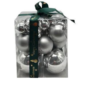 Set 29 Globuri Decorative pentru Bradul de Crăciun, 16 x 4 cm, 10 x 6 cm și 4 x 8 cm, Diferite Dimensiuni