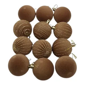 Set 12 Globuri Decorative de Crăciun pentru Brad, Diametru 6 cm