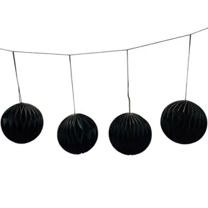 Set 4 Decorațiuni de Crăciun 8 cm, Globuri Decorative Suspendate pentru Brad