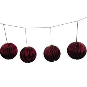 Set 4 Decorațiuni de Crăciun 10 cm, Globuri Decorative Suspendate pentru Brad