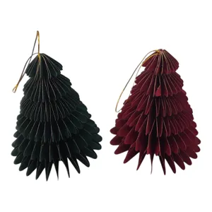 Set 2 Decorațiuni de Crăciun 15 cm, Ornamente Decorative Festive pentru Brad și Casă