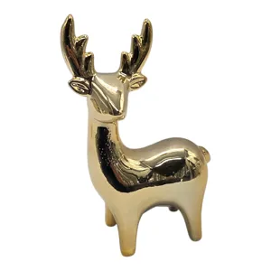 Decorațiune de Crăciun în Formă de Cerb, Ornament Festiv pentru Interior, 10,5 x 5,5 x 19 cm