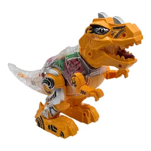 ucărie Electrică Dinozaur Interactiv cu Lumini, Sunete și Mișcare – Model Transparent, Multicolor