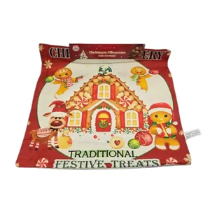 Față de Pernă Decorativă cu Tematică de Crăciun, 43 x 43 cm, Accesoriu Festiv pentru Decor Interior