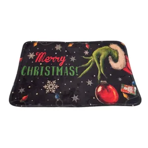 Covoraș de Intrare Decorativ cu Tematică de Crăciun, 38 x 58 cm, Decor Festiv pentru Ușă și Hol