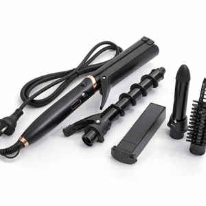 Set Aparat Coafat Păr 5 în 1 Adler, Ondulator și Perie pentru Styling, Accesorii Interschimbabile pentru Buclele, Volum și Îndreptare