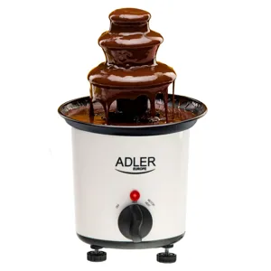 Fântână de Ciocolată Electrică ADLER AD 4487 – 30W, Capacitate 200ml, 3 Niveluri, Termostat Integrat, Accesorii Incluse, Ușor de Curățat
