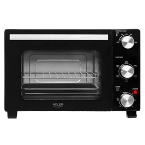 Cuptor Electric Adler 22L, Funcție Convecție, Putere 1300W, Termostat 90-230°C, Timer 60 min, Negru Mat, Ușă Sticlă Dublă