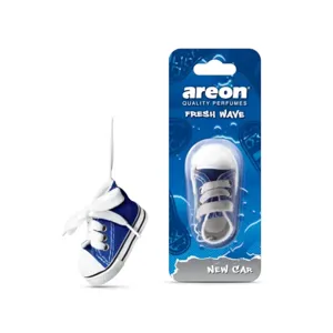 Areon Fresh Wave Odorizant Auto – New Car, Formă de Adidaș Albastru, Aromă Nouă și Proaspătă