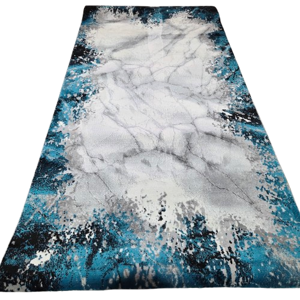 Covor Atlas pentru Living și Dormitor, 100 x 200 cm, Înălțime Fir 12 mm, Suport din Iută, Țesut Mecanic, Fabricat în Turcia