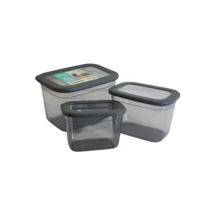 Set 3 Cutii pentru Alimente Belma cu Capace, Organizare și Depozitare Bucătărie, Disponibile în Mai Multe Culori