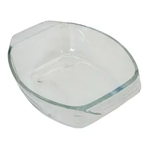 Bol din sticlă Parma Oval Casserole No.1200, formă ovală, sticlă transparentă, 77,6 x 68 mm