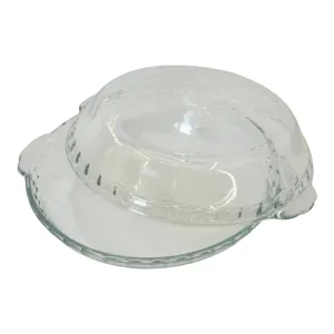 Vas Yena Rotund din Sticlă Termorezistentă 22.5 cm pentru Cuptor și Gătit Uniform