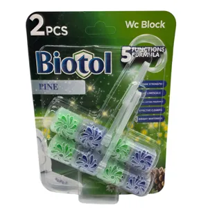 Odorizant Solid pentru Toaletă Pin, Set 2 Bucăți x 50 g, Aromă de Pin