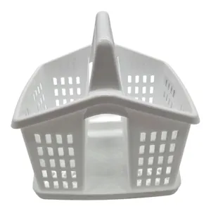Suport pentru Tacâmuri HEYBE BELMA, Organizator din Plastic cu Compartimente, Mâner și Orificii pentru Scurgere