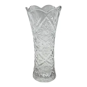 VAZĂ DIN STICLĂ DELISOGA TRANSPARENTĂ 330 ML, DESIGN ELEGANT , PENTRU FLORI NATURALE ȘI ARTIFICIALE