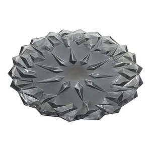 FRUCTIERĂ DECORATIVĂ DIN STICLĂ DELISOGA MODEL CRISTAL NEGRU TRANSPARENT PENTRU FRUCTE, DULCIURI ȘI SERVIRE ELEGANTĂ