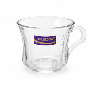 SET 6 CĂNI DIN STICLĂ DELISOGA CU MÂNER PENTRU CAFEA, CEAI ȘI BĂUTURI CALDE