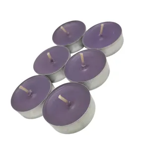 Set 6 Lumânări Parfumate Plum, Aromă de Prune, pentru Ambient și Decorațiuni Interioare