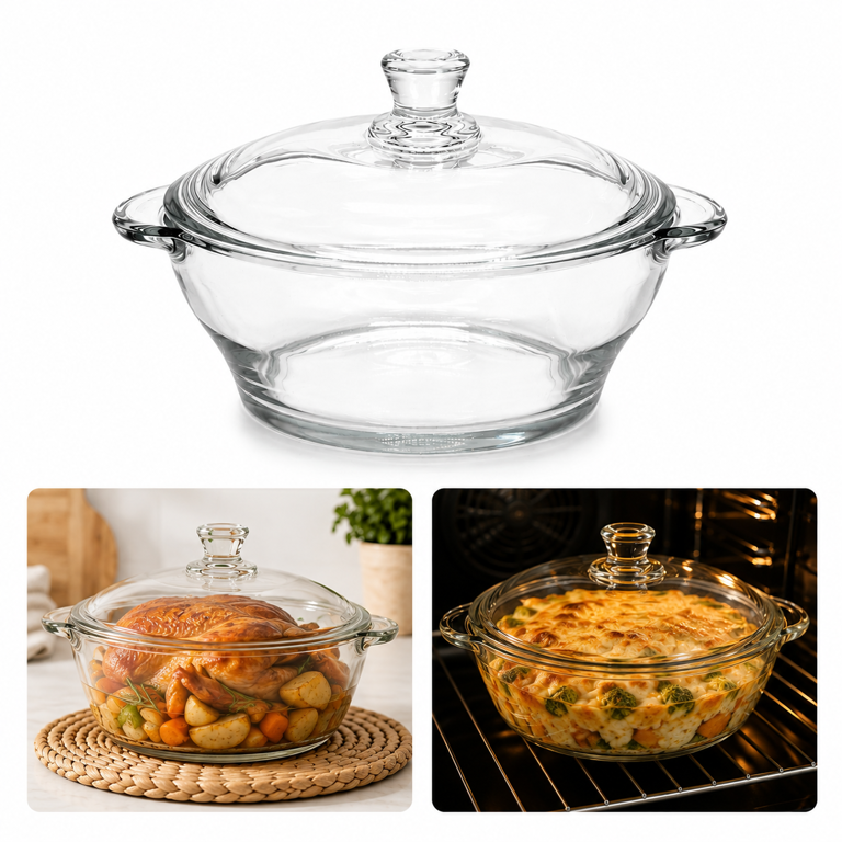 SET BOL DIN STICLĂ CU CAPAC 750ML DELISOGA
