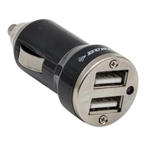 Încărcător Auto Dunlop Dual USB, 2,4A, Adaptor pentru Priza Auto cu 2 Porturi USB