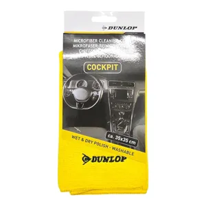 Lavetă Auto din Microfibră Dunlop, 35 x 35 cm, pentru Curățarea și Întreținerea Bordului și Interiorului Auto