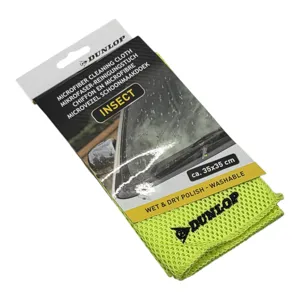 Lavetă Auto din Microfibră pentru Îndepărtarea Insectelor, 35 x 35 cm, Dunlop